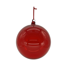Boule en verre rouge foncé clair — 4 pouces