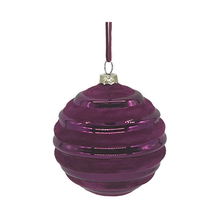 Boule en verre tourbillons daim violet 4"