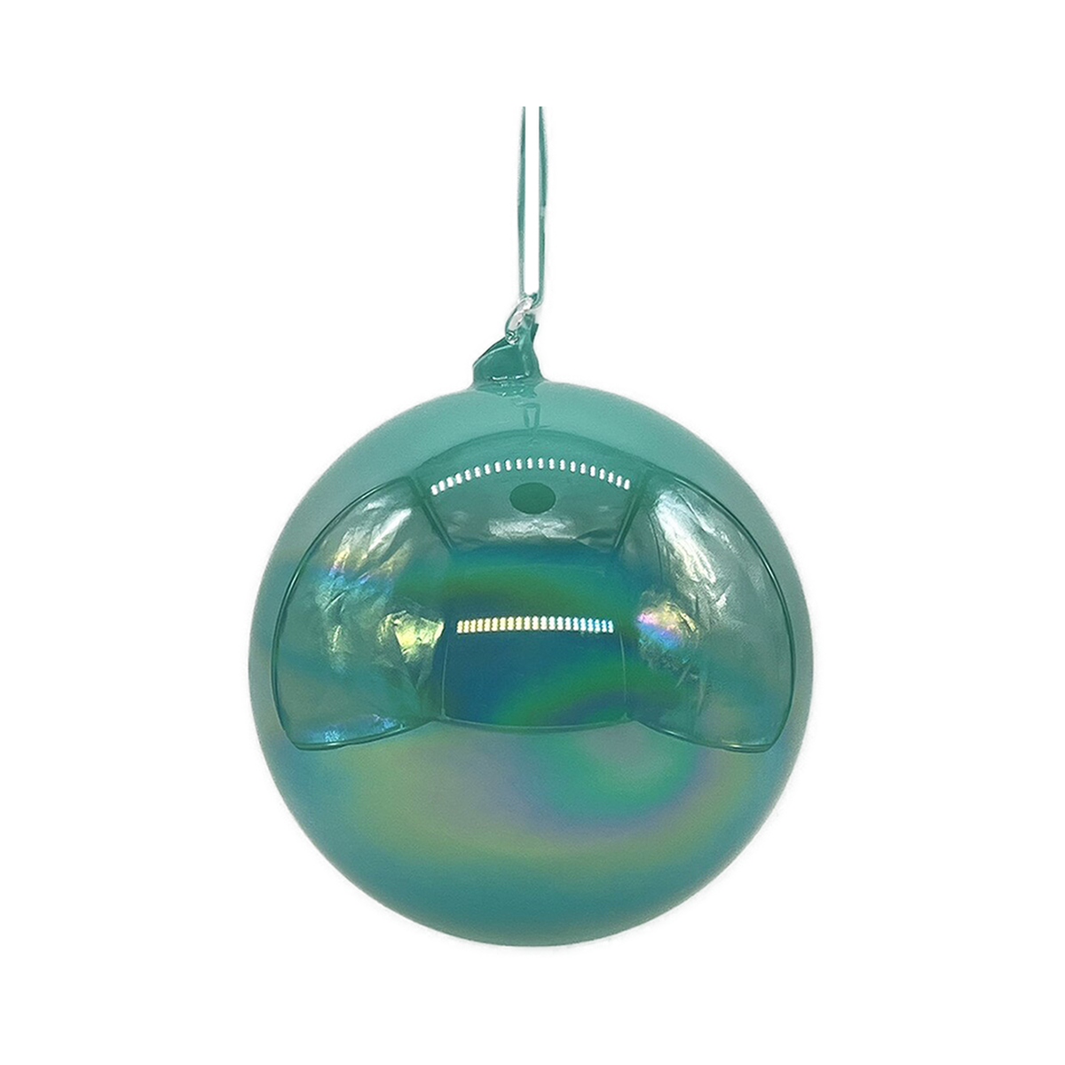 Boule en verre irisé aqua — 6 pouces