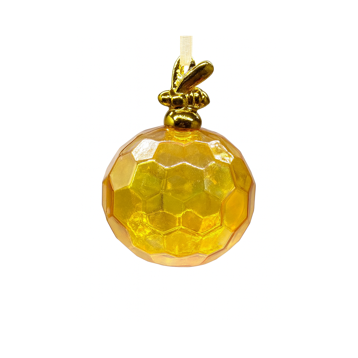 Boule en verre alvéolée capuchon abeille — 3.5 pouces