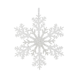 Ornement flocon de neige de Noël scintillant