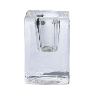 Bougeoir Quadra 6 cm transparent