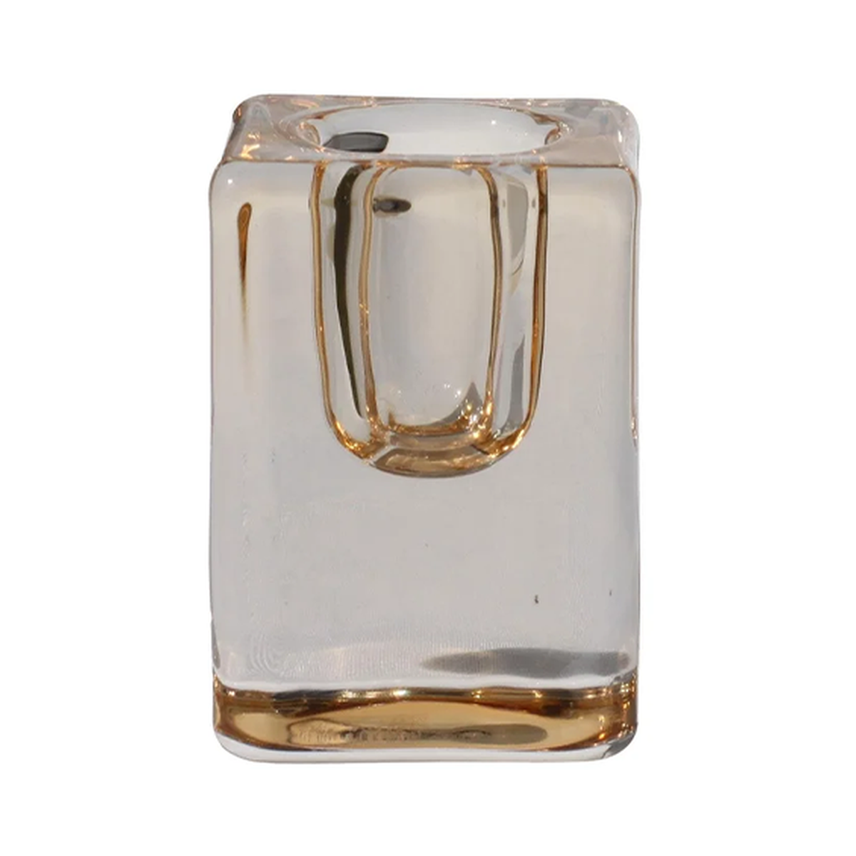 Bougeoir Quadra 6 cm brun