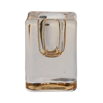 Bougeoir Quadra 6 cm brun