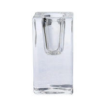 Bougeoir Quadra 8 cm transparent