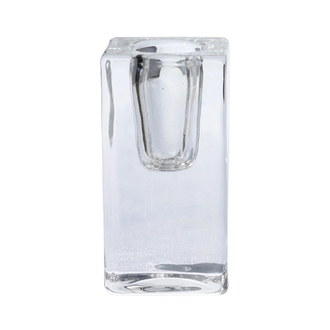 Bougeoir Quadra 8 cm transparent