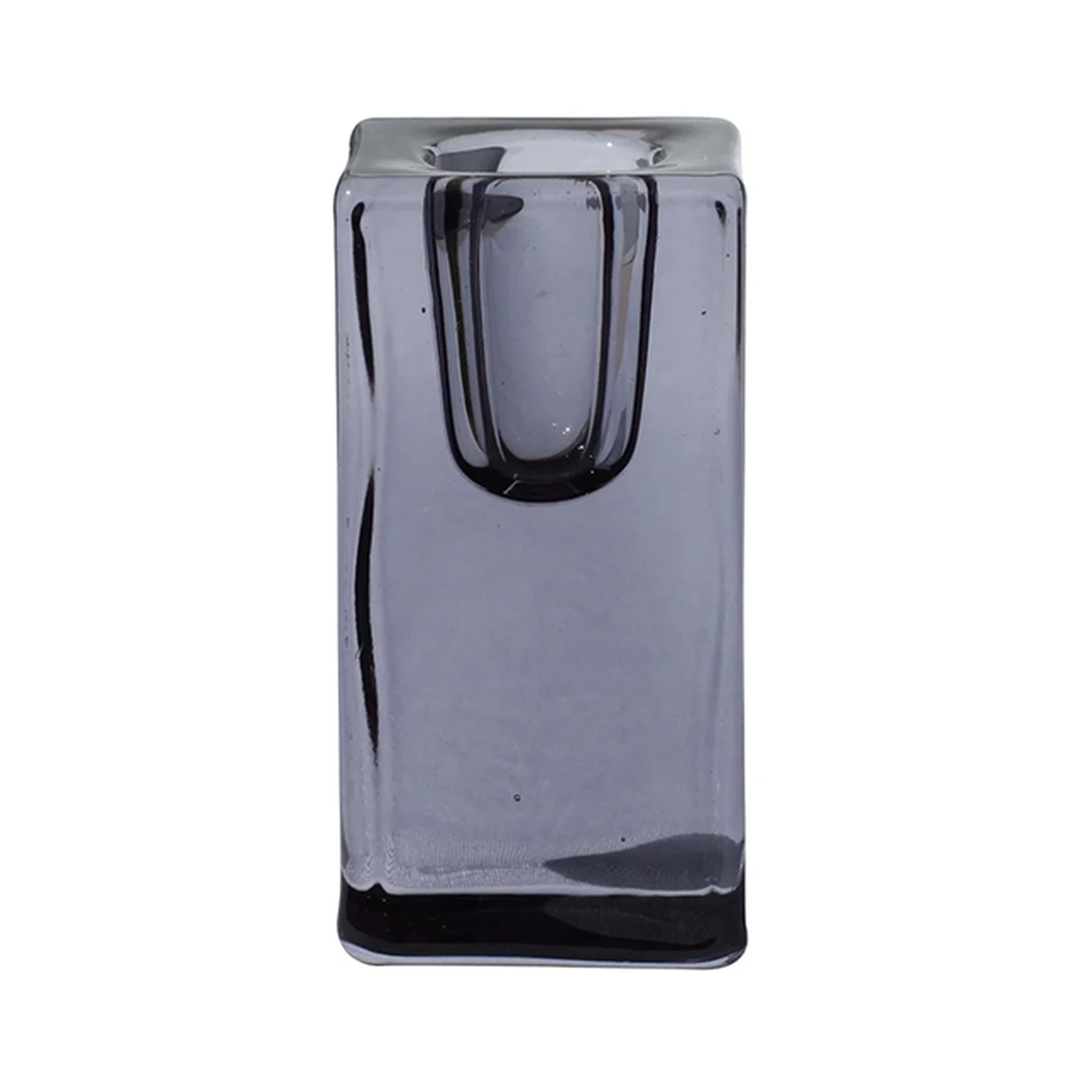 Bougeoir Quadra 8 cm noir