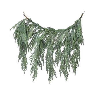 Guirlande tombante pin de Norfolk toucher réaliste vert pâle 40x27"