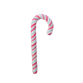 Canne en sucre en chenille sucrée rose et bleu 11,5"