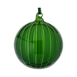 Boule en verre à rayures transparentes 5"