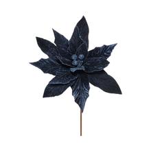 Tige de poinsettia en velours 26"