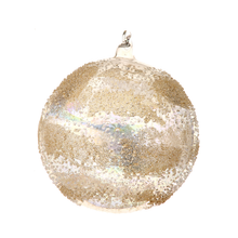 Boule en verre perlé à fossettes 5"