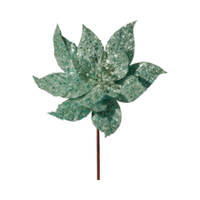 Tige de poinsettia pailleté 24"