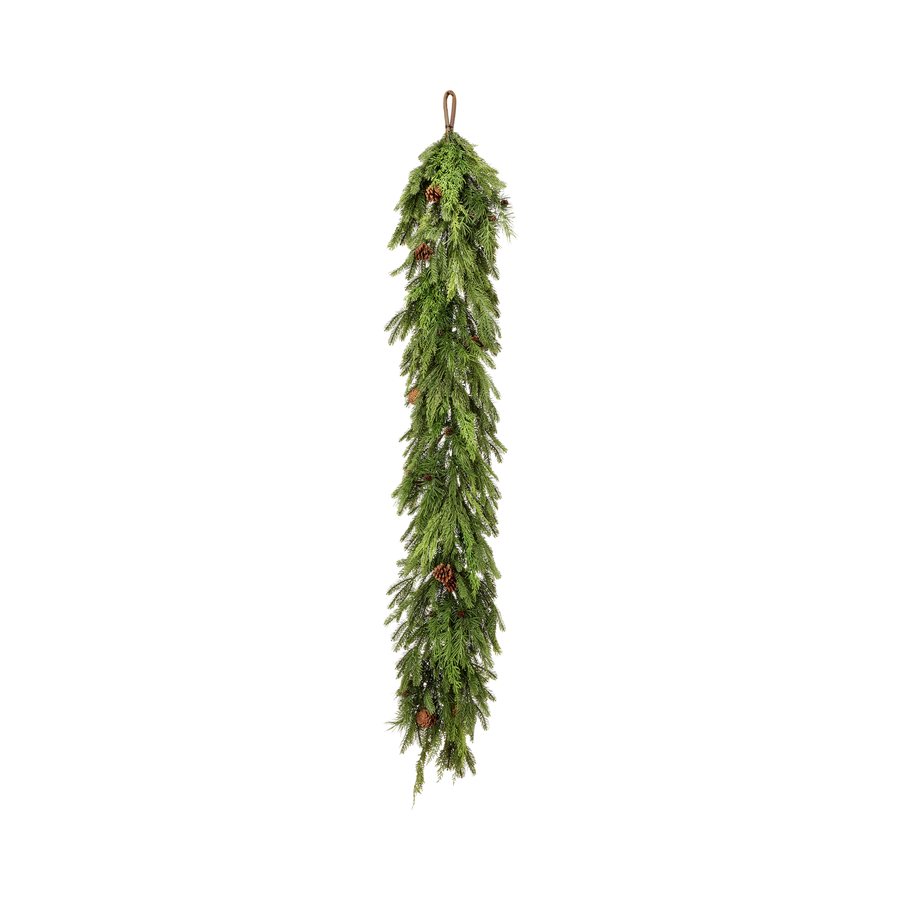 Guirlande mixte de conifères toucher naturel 72x12"