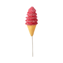 Tige cornet de glace avec vermicelles décoratifs 16"