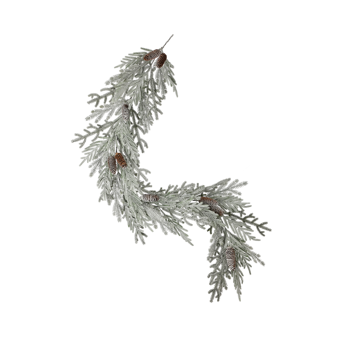 Guirlande de pin enneigé avec cônes 60"