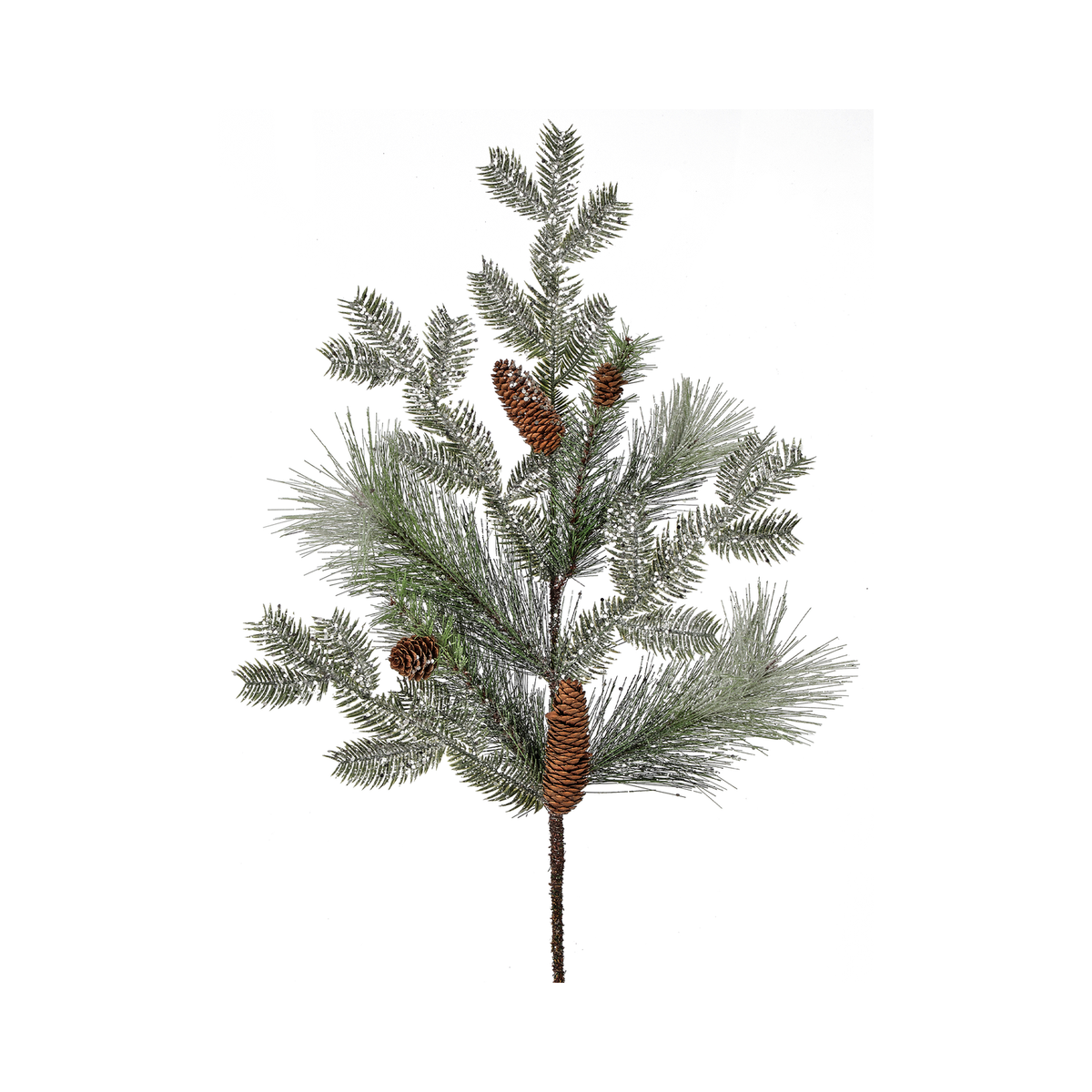 Tige de pin scintillant avec cônes 30"