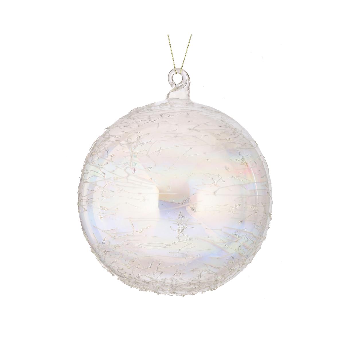 Boule en verre gravé 6"