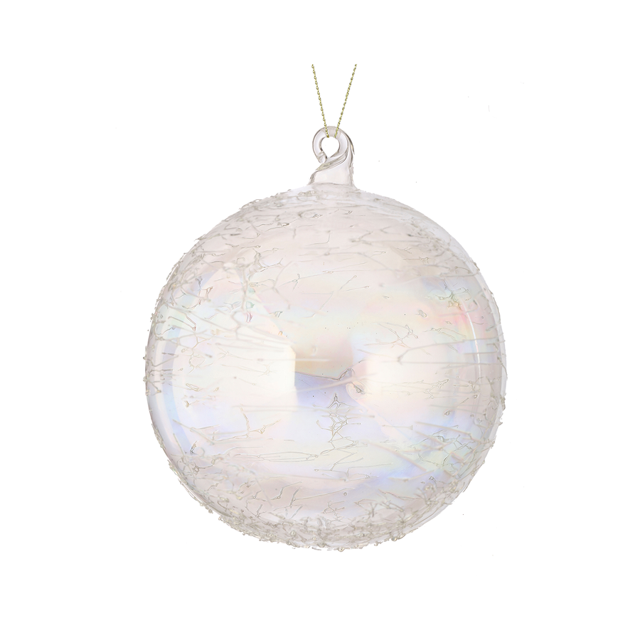 Boule en verre gravé 6"