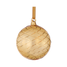 Boule en verre ambre à effet tourbillonné 6"