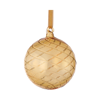 Boule en verre ambre à effet tourbillonné 6"
