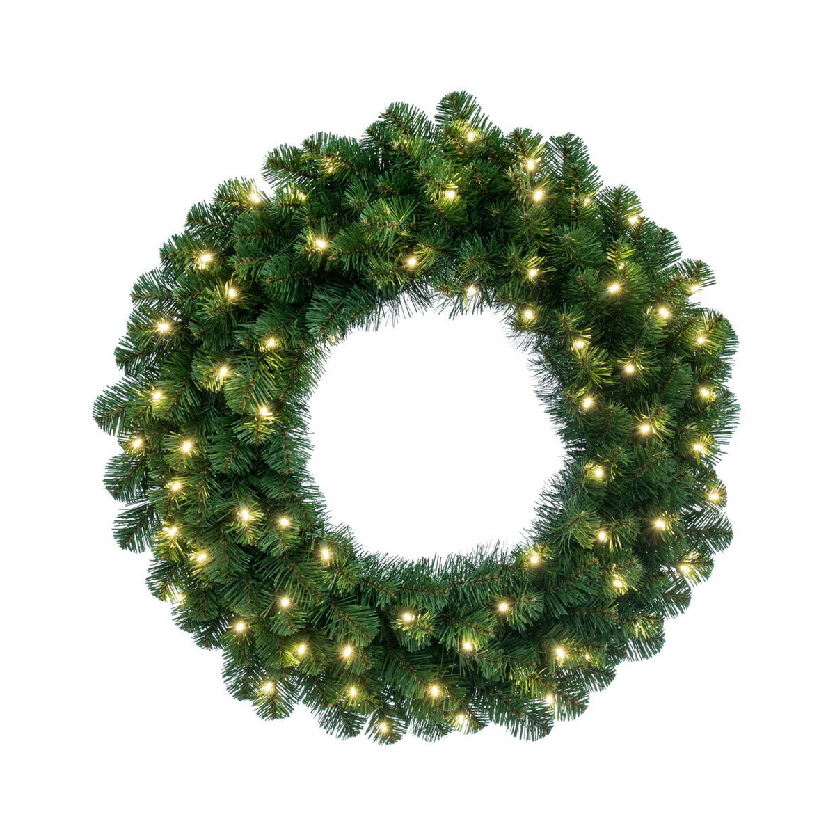 Couronne artificielle de sapin Douglas 30" avec 70 lumières