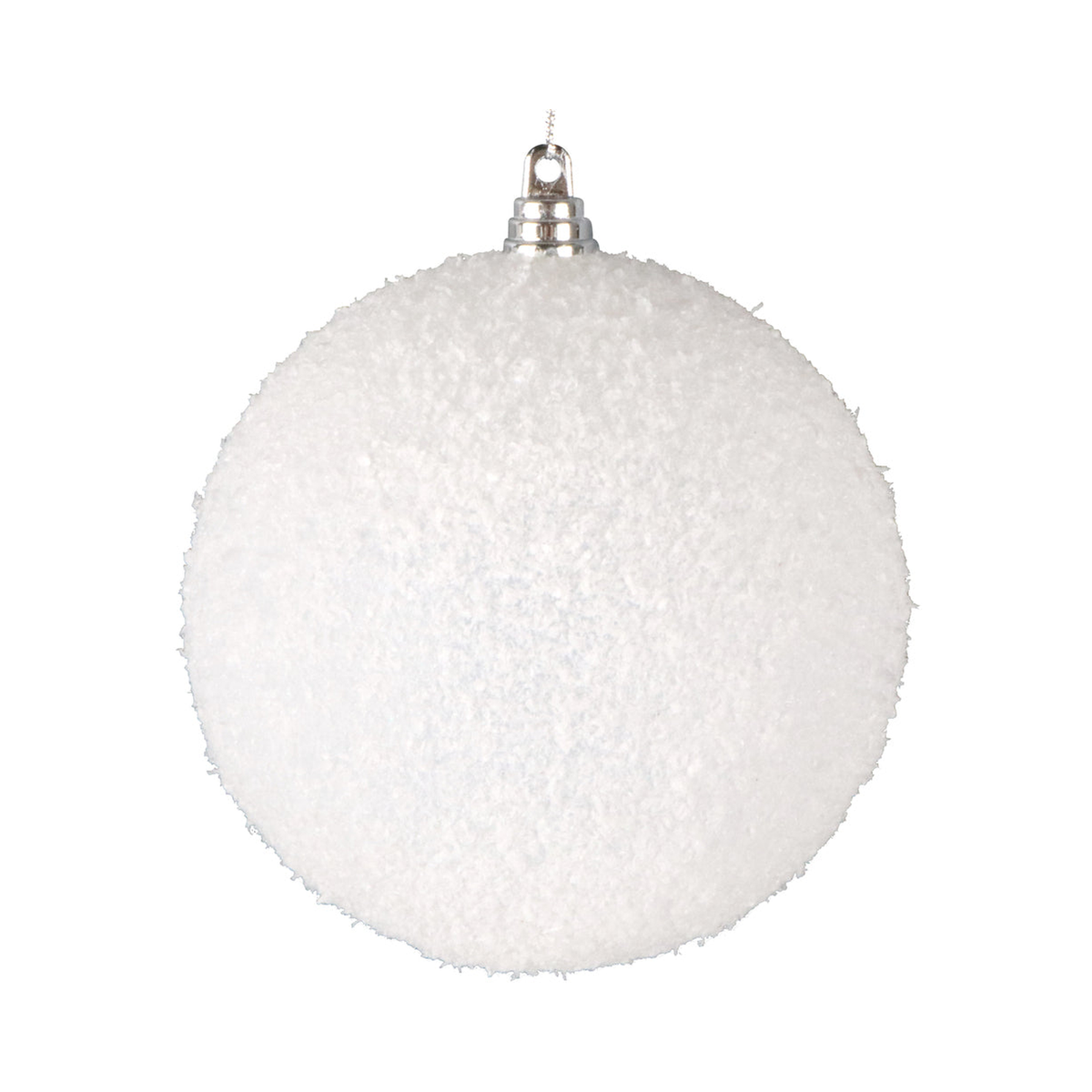 Ornement blanc mat enneigé 4,75"