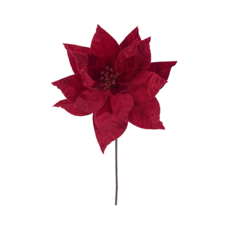 Tige de poinsettia rouge 21,5" fleur 12"