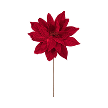 Tige de poinsettia rouge 21,5" fleur 18"