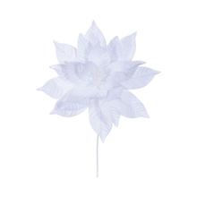 Tige de poinsettia blanche 21,5" fleur 18"