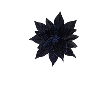 Tige de poinsettia bleu minuit 21,5" fleur 18"