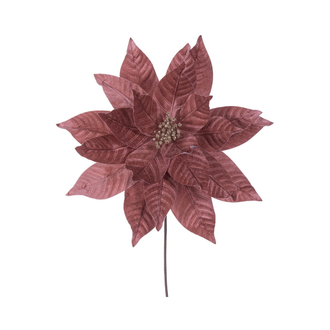 Tige de poinsettia or rose 21,5" fleur 18"