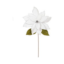Tige de poinsettia blanc 27,5" fleur 24"