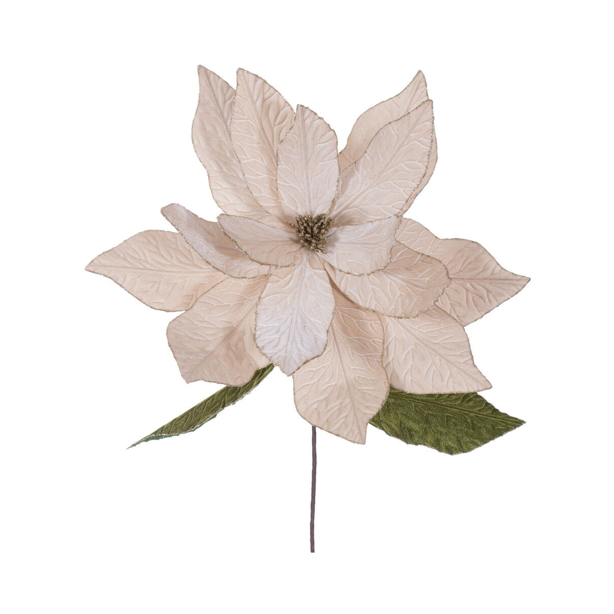 Tige de poinsettia champagne 27,5" fleur 24"