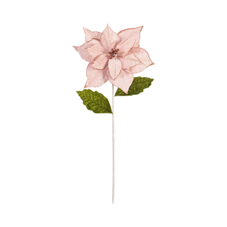 Tige de poinsettia rose 20" fleur 12"