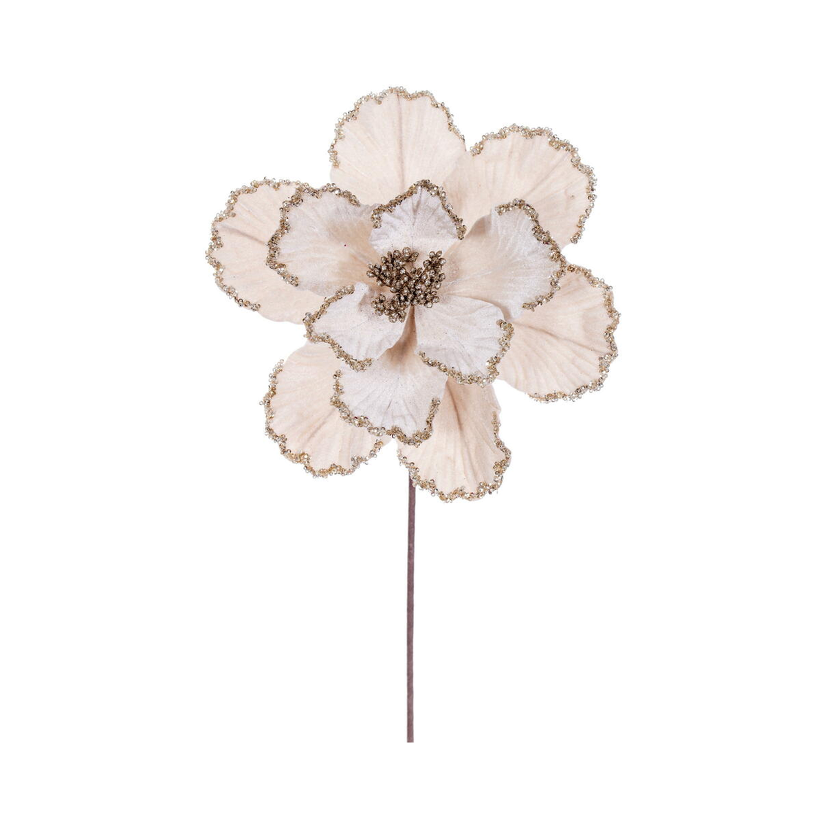 Tige de magnolia velours champagne 20" fleur 10"