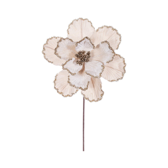 Tige de magnolia velours champagne 20" fleur 10"