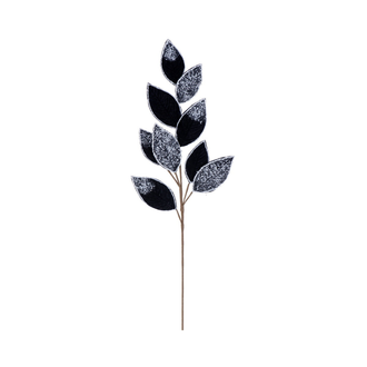 Tige feuillage 32" velours noir
