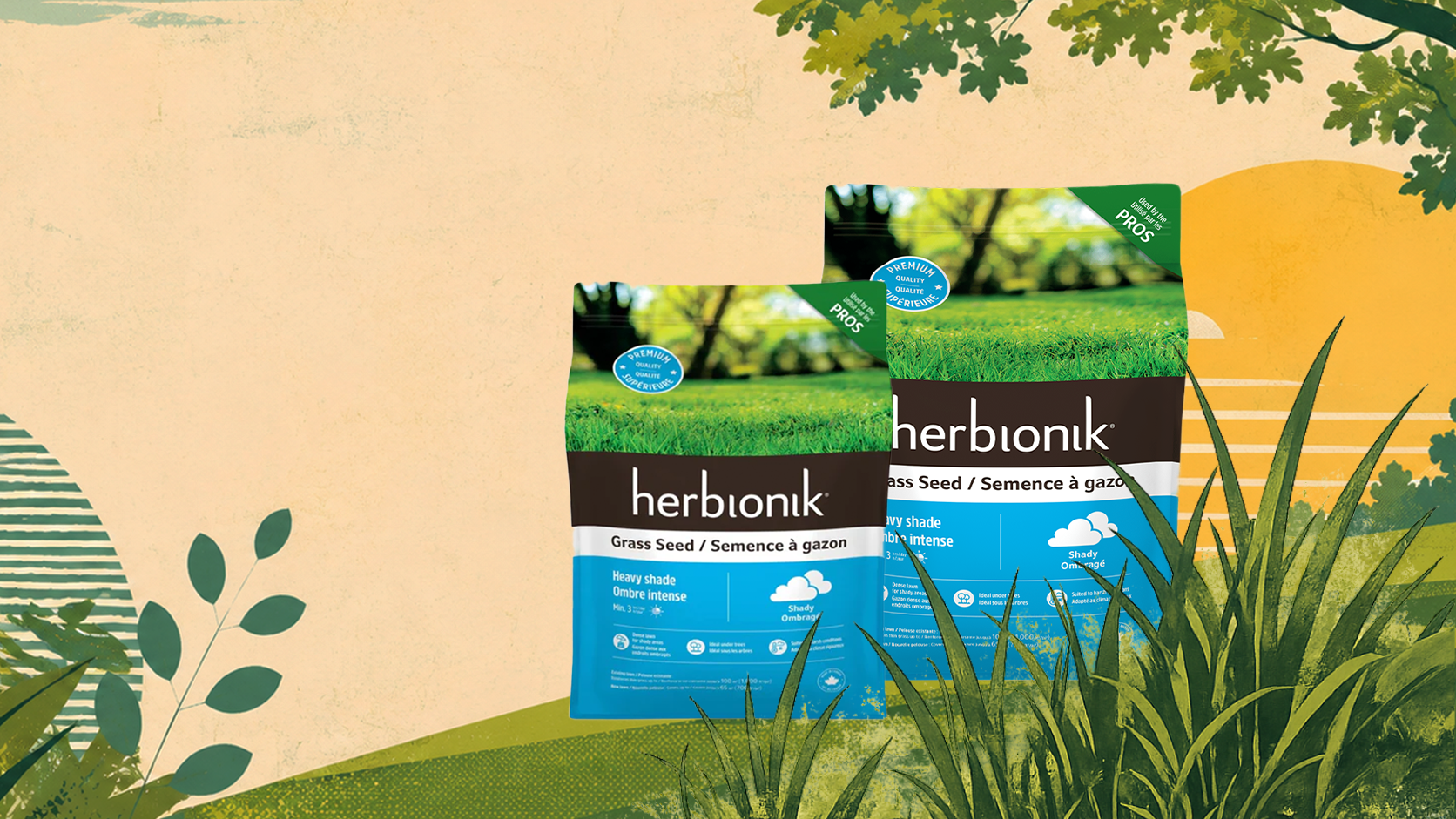 Semence à gazon Herbionik Ombre Intense pour les zones ombragées