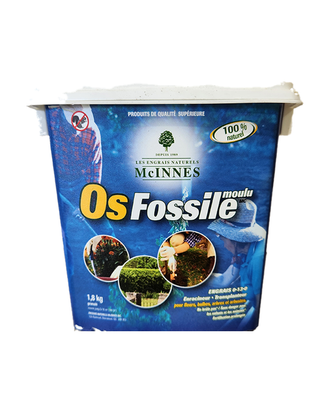Emballage du produit « Os fossile moulu McInnes 0-13-0 », format 1.8Kg