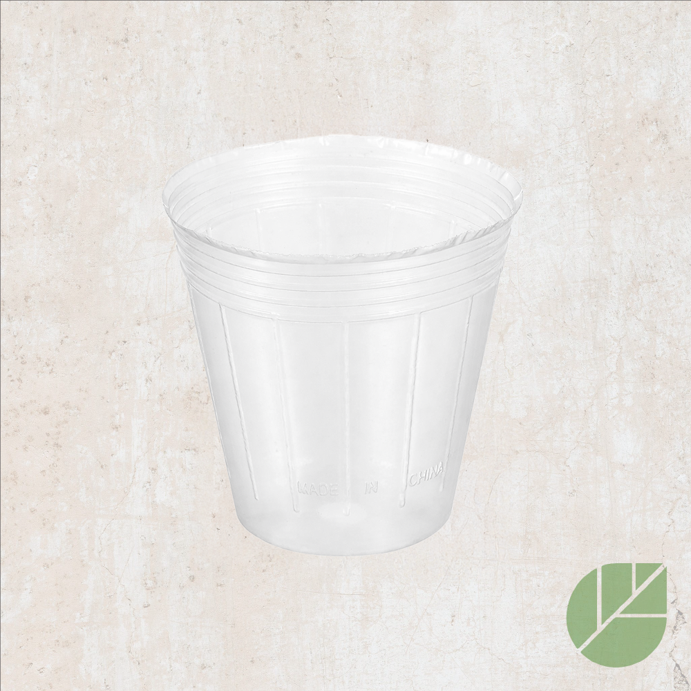 Flexible and transparent orchid pot with drainage