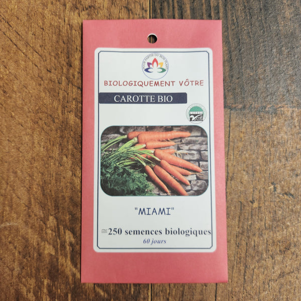 Organic 'Miami' carrot