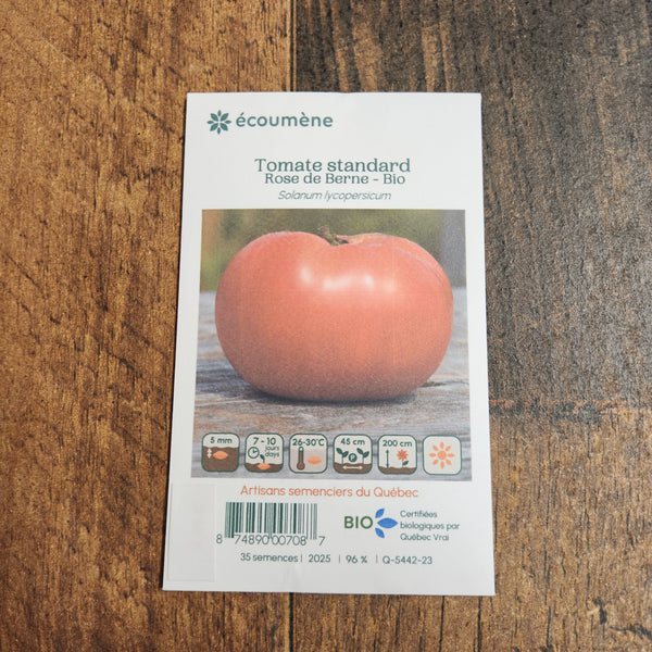 Organic 'Rose de Berne' tomato