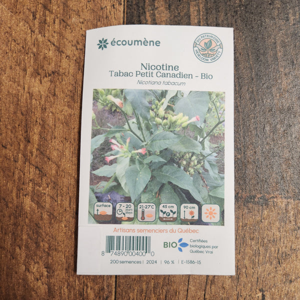 Organic 'Petit Canadien' Tobacco Nicotine