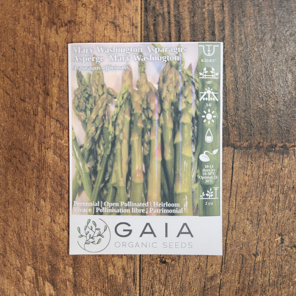  Asparagus 'Mary Washington' organic