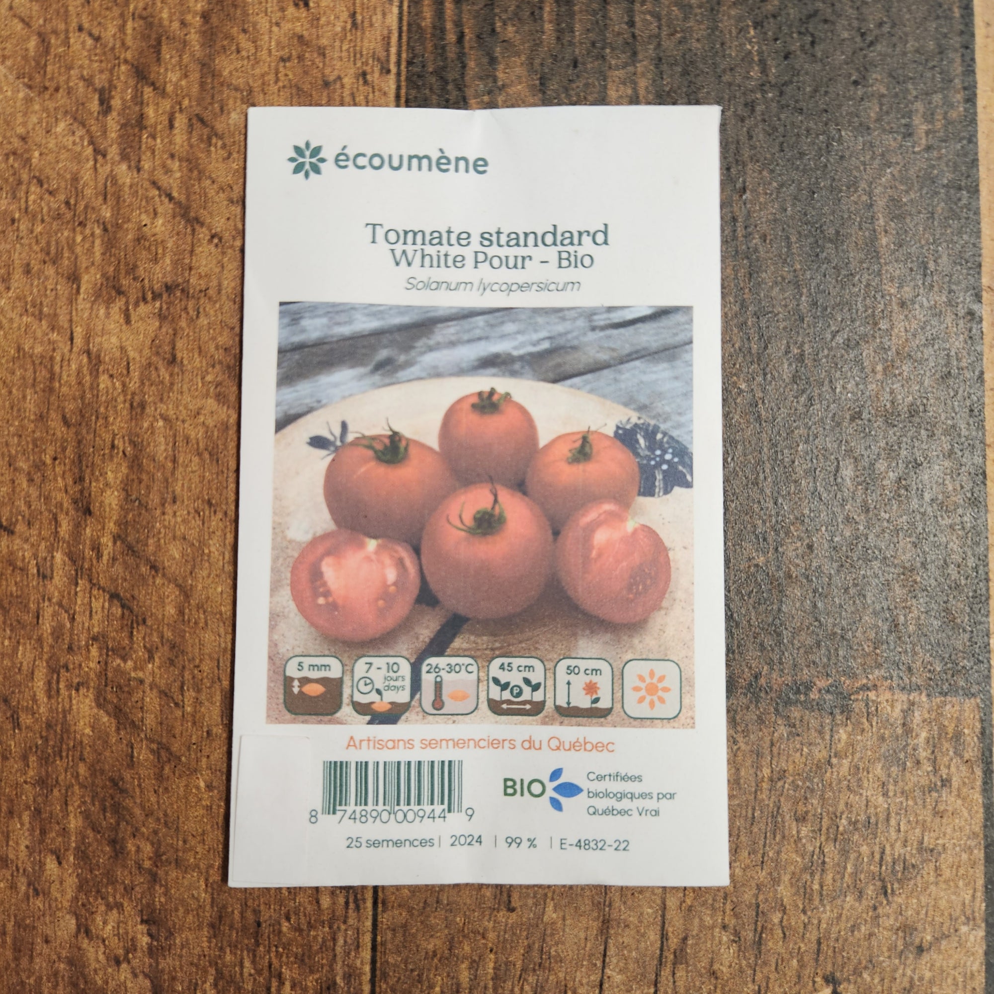 Organic 'White Pour' Tomato