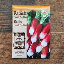 Organic 'French Breakfast' radishes