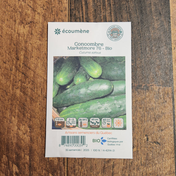 Organic Cucumber 'Marketmore 76'