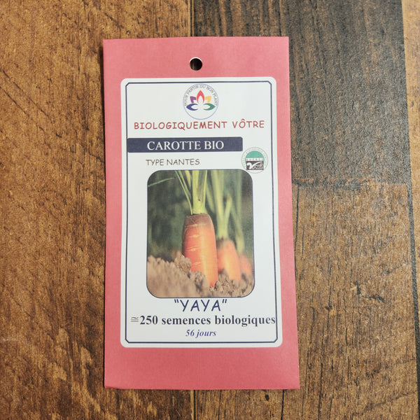 Organic 'Yaya' carrot