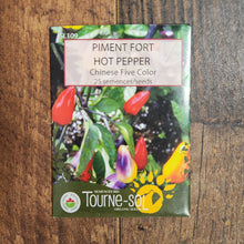 Organic 'Chinese Five Color' hot pepper